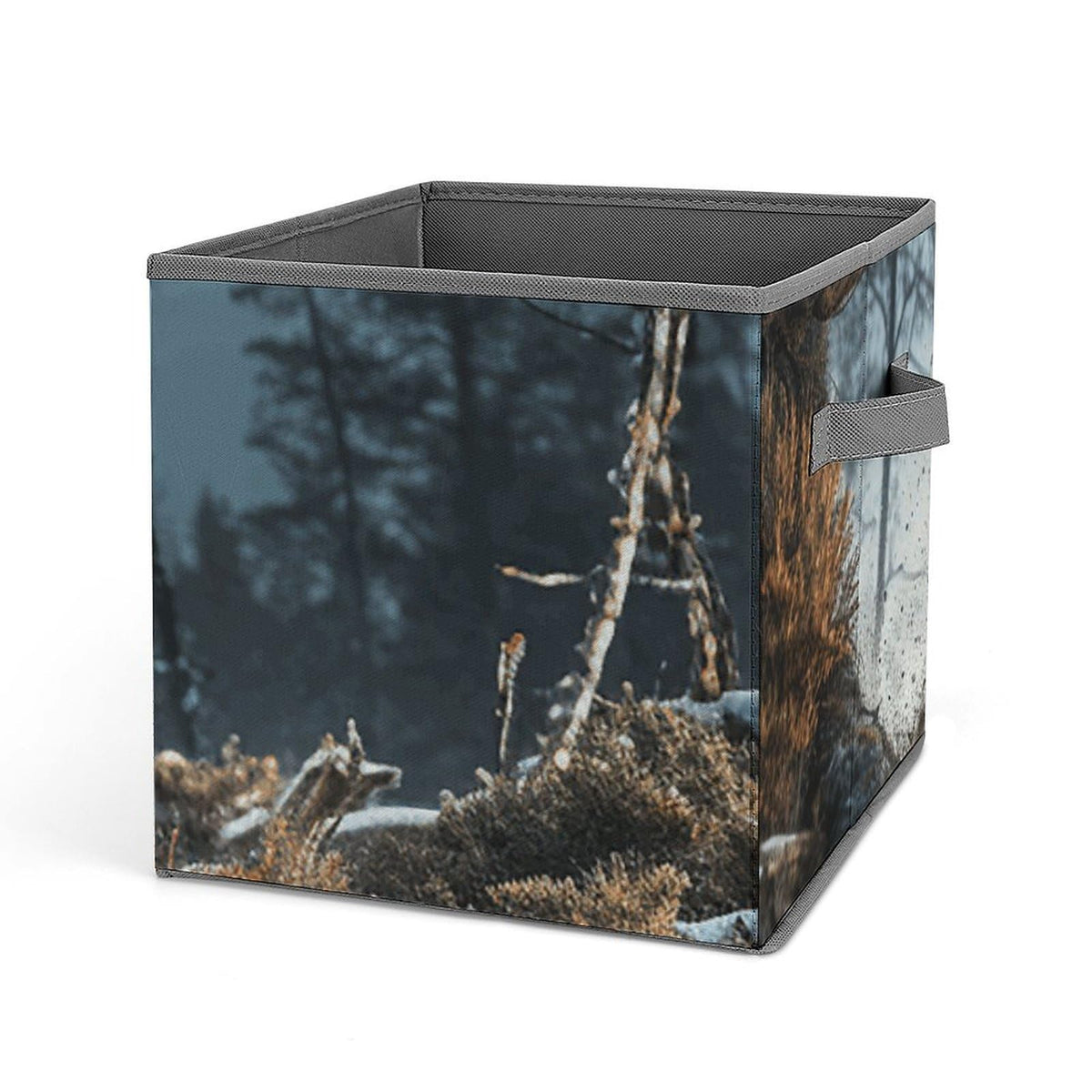 LMHLDSC Folding Storage Bins Mountain Bike Tournament Print Collapsible Storage Cubes for Organizing Home, Office, Wardrobe, Toy