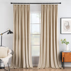 MIULEE Velvet Curtains 108 Inches Long 2 Panels - Pinch Pleated Luxury Room Darkening Curtains for Bedroom Living Room Thermal I