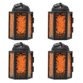 Vela Lanterns Mini Small Decorative Moroccan Candle Lantern Holders, for Home Decor, Halloween, Patio, Weddings, Amber, 4pk
