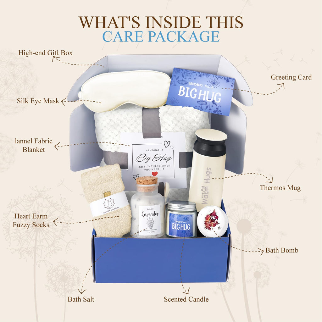 Get Well Soon Gift Baskets For Women, Self Care Package For Women, Surgery Recovery, Get Well And Sympathy Gift Baskets With Bla