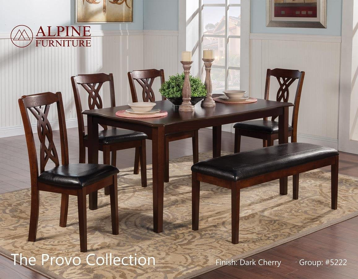 Alpine Furniture 5 Piece Provo Dining Set