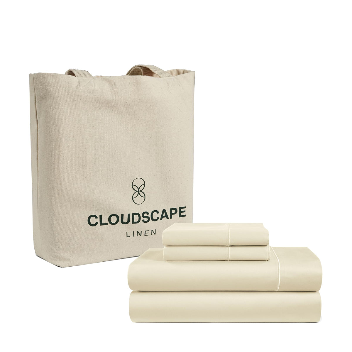 100% Egyptian Cotton Bed Sheets Full Size - 4 Pieces, Ivory Sheets Full Size | 1000 Thread Count Egyptian Cotton | Hotel Luxury