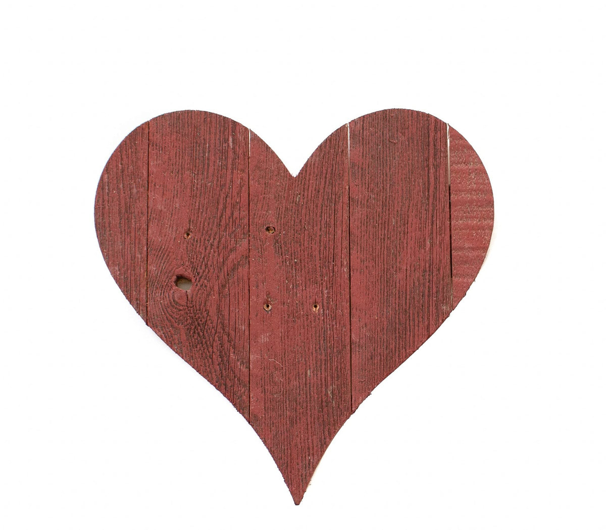 HomeRoots Rustic Red 18' Rustic Farmhouse Red Wooden Heart