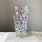 Eastern Rock Heavy Glass Flower Vase Thickened 3.5Lb 9.5Inch Sparkle Vase Bohemian Style, For Centerpieces,Wedding,Perfect Home