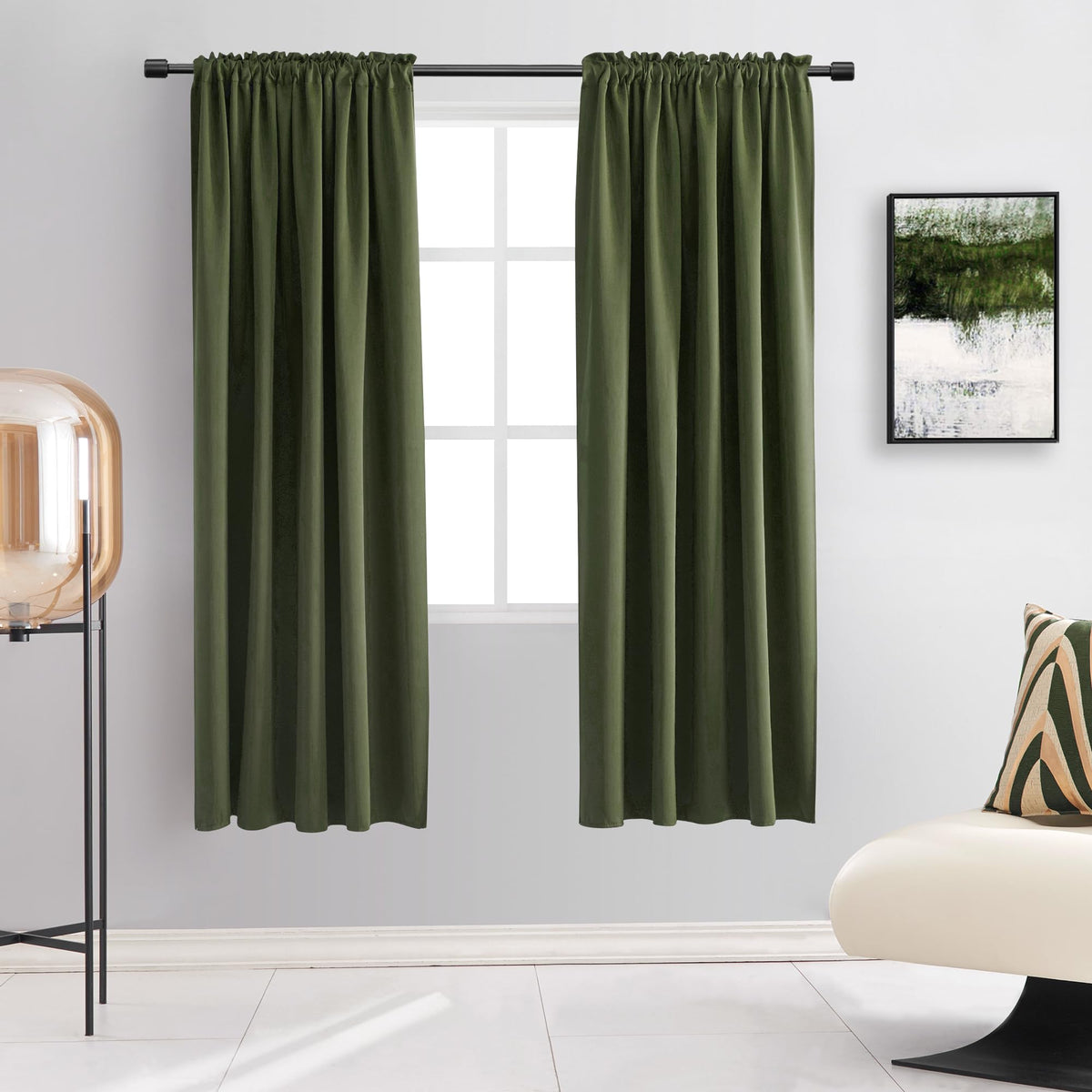 Donren Home Window Decoration Christmas Holiday,72 Inch Length Thermal Insulated Blackout Curtains/Drapes For Living Room Kids B