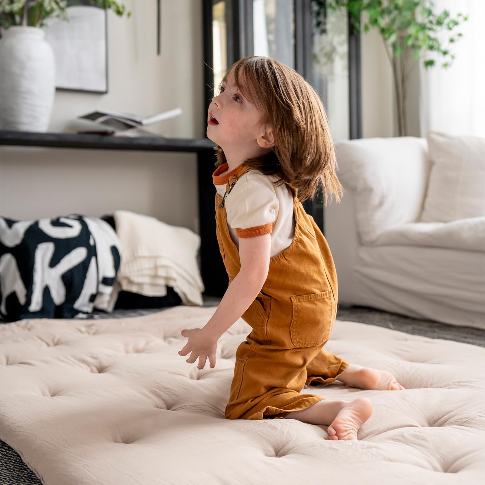 Zonli Japanese Floor Futon Mattress Tiwin Size 39'X 80',100% Cotton 2.5' Thicken Tatami Mattress,Foldable Sleeping Pad,Portab