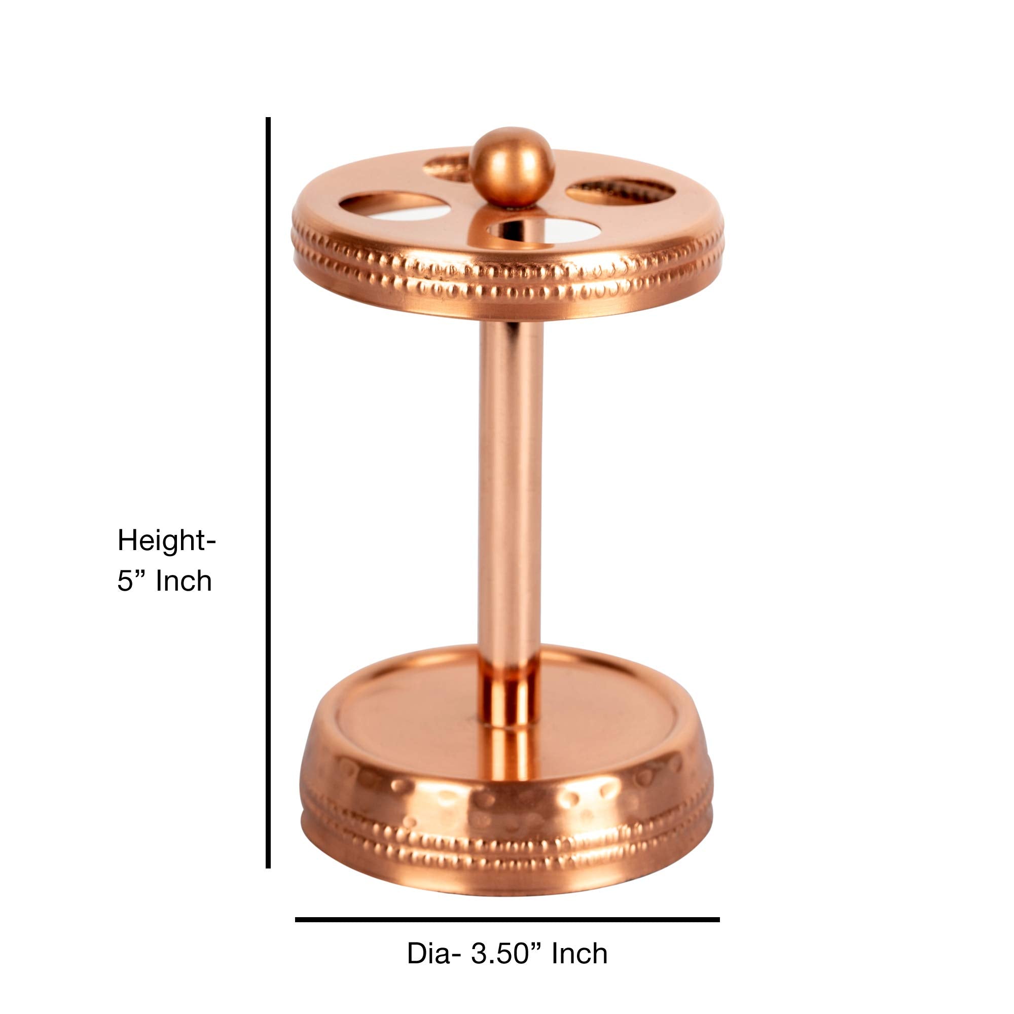 Nu Steel Copper Hudson Toothbrush Holders Storage, Bath Collection, Bathroom Vanity Countertops, Hammered Finish