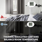 Bgment Short Blackout Curtains 48 Inches Length - Rod Pocket Thermal Insulated Room Darkening Window Drapes For Kitchen Bedroom Bathroom, Grey, 2 Panels, 42 X 48 Inch