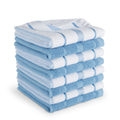 KitchenAid Albany Dishcloth 8 Pack Set, Blue Velvet/White, 12x12