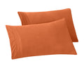 Elegant Comfort Solid Pillowcases 1500 Premium Hotel Quality Microfiber - Smooth Weave, Wrinkle And Fade Resistant, Easy Slip-On, 2-Piece Set, Standard/Queen Pillowcase, Coral