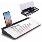 Small Glass Desktop Whiteboard Dry-Erase-Board - Computer Keyboard Stand White Board Surface Pad With Drawer, Desk Organizers Wi