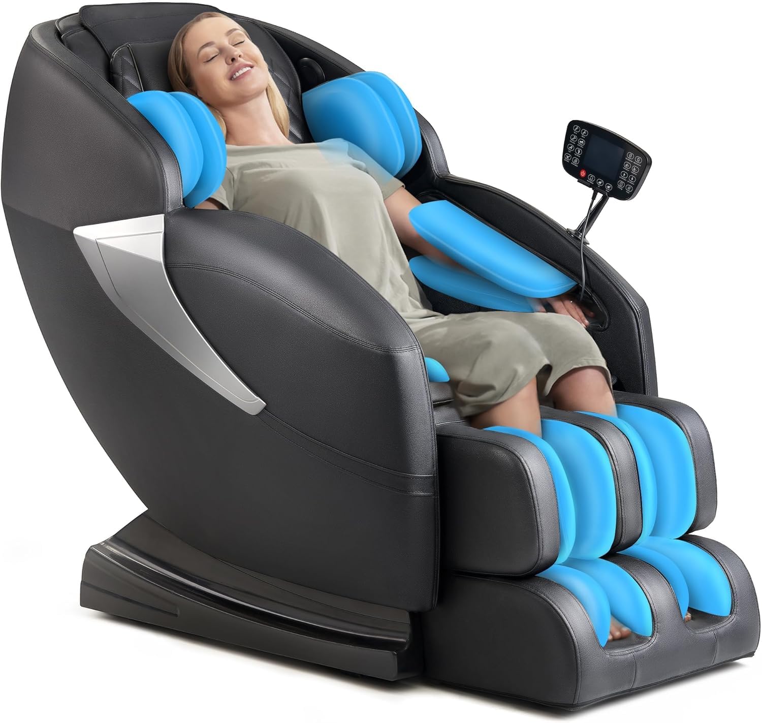 Massage Chair, Zero Gravity Full Body Massage Chair Extra Large Shiatsu Recliner W/ 14 Massage Points, Lumbar & Calf Heating, 20