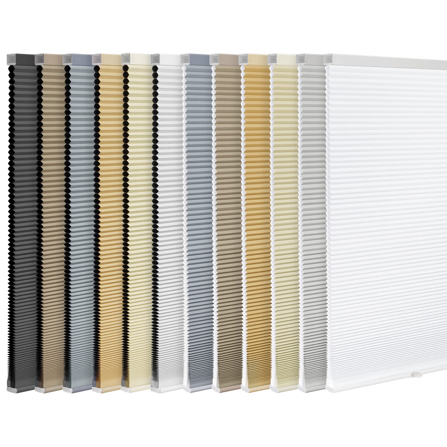 LazBlinds Cordless Cellular Shades, Blackout Privacy Light Blocking Honeycomb Shade Pleated Blinds for Windows Size 22 W x 64