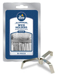 Aluminum Wick Holders - 50 Pack (Approx.) - for Stand Up Wicks in Oil Cup Candle - Multipurpose Use - by Ner Mitzvah