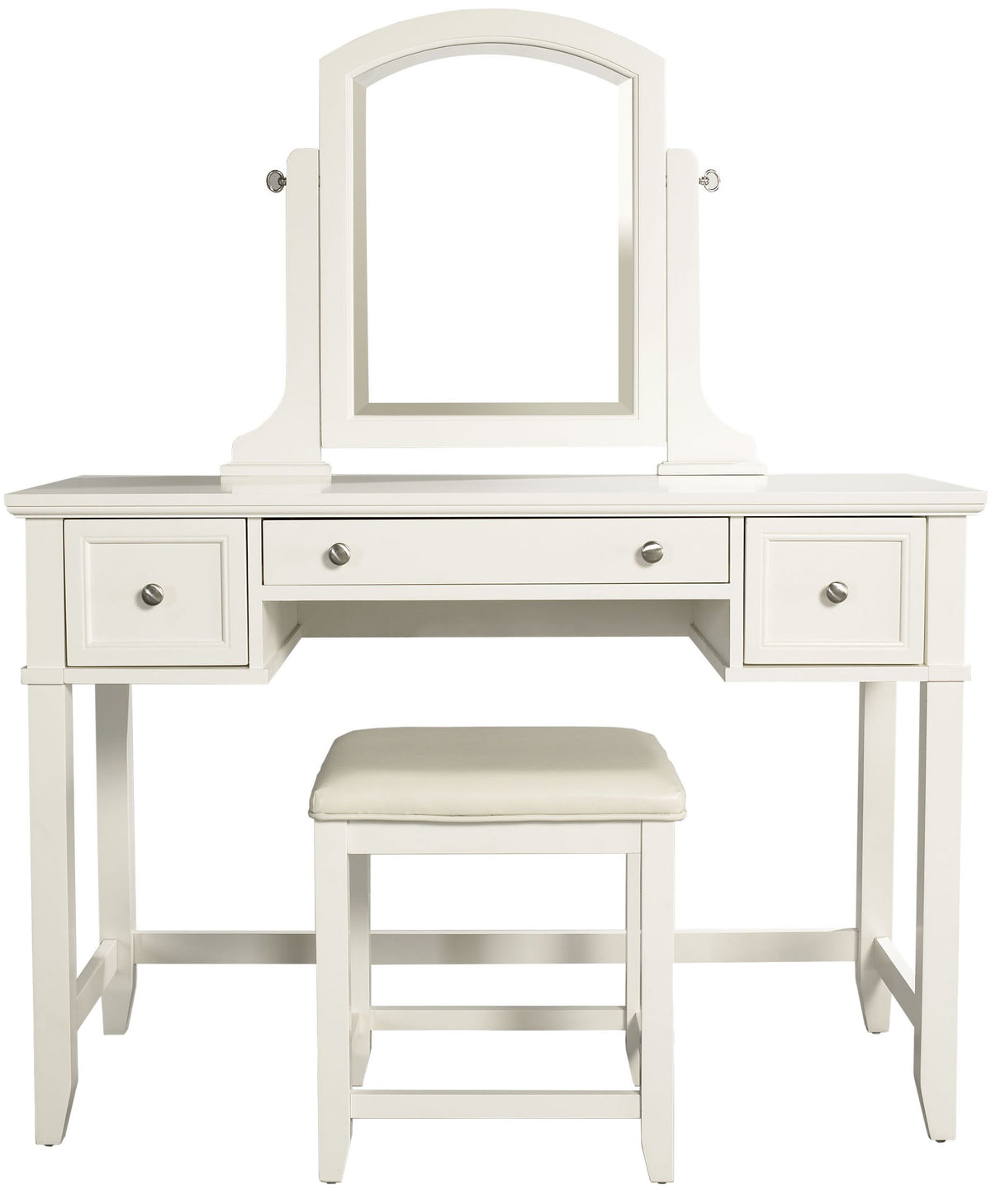 Crosley Furniture Vista Vanity And Mirror With Stool, White