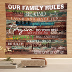 Homewelle Quotes Inspirational Tapestry 59Wx51L Inch Educational Motivational Family Positive Funny Farmhouse Cool Rustic Wooden