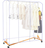 Ruibo Clear Garment Rack Cover For Clothes Rack Cover With 2 Durable Zipper/Clothing Waterproof, Dustproof Protector (M:59X20X60