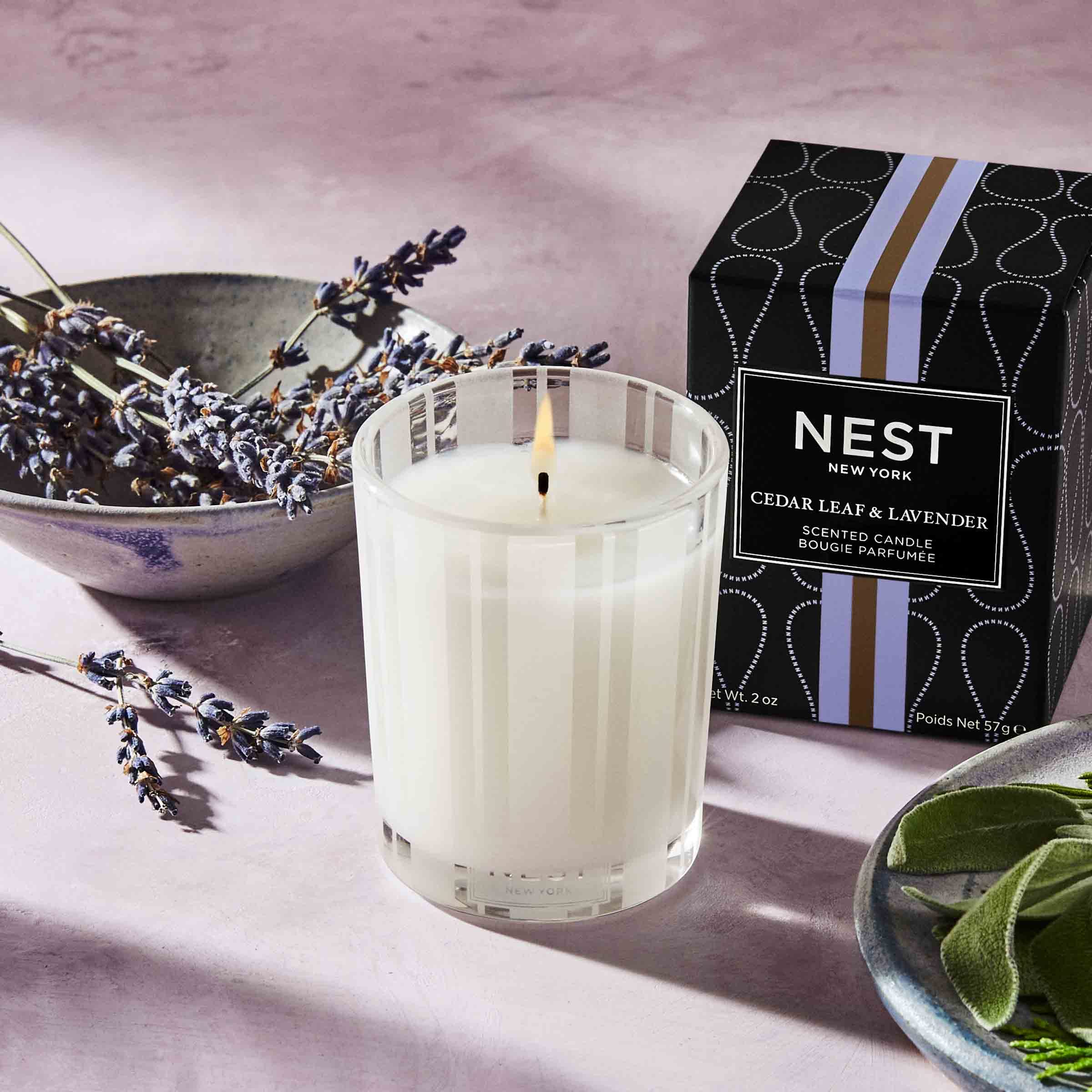 Nest Fragrances Votive Candle- Cedar Leaf & Lavendar , 2 Oz