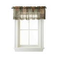 No. 918 Eden Inspirational Patchwork Semi-Sheer Rod Pocket Kitchen Curtain Valance, 56 x 14, Multi
