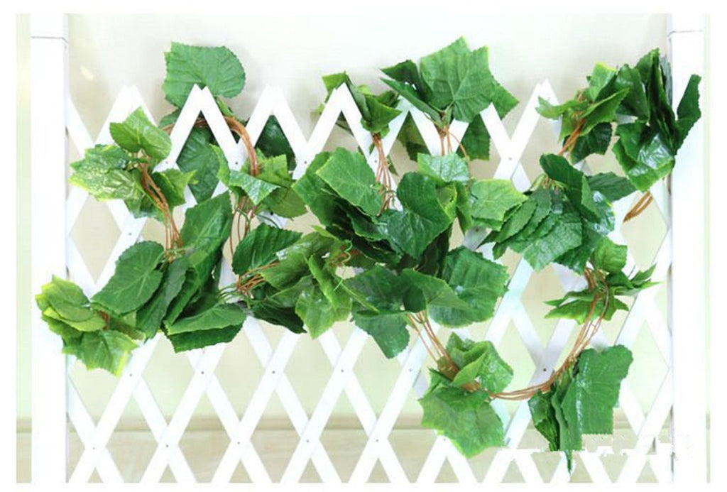 Botius 38 Ft - 5 Strands Autumn Artificial Grape Leaf Garland Fall Decoration For Home Wedding Wall Party