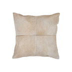 HomeRoots Cowhide, Microsuede, Polyfill 18' x 18' x 5' Natural Quattro - Pillow