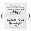 Long Distance Relationship Gifts Always Remember We Are Under The Same Sky Reversible Decor Throw Pillow Case Decor For Home Bed