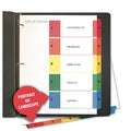 Universal 24800 Table Of Contents Dividers, Assorted Color 5-Tab, 1-5, Letter, White, 6/Pack