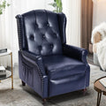 Consofa Wingback Recliner Chair With Massage And Heat - Tufted Pu Leather Push Back Arm Chair For Living Room - Vintage Recliner
