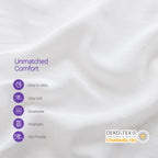 Simple&Opulence 100% Belgian Linen Sheet Set Handmade Hemstitch White King Size Bed Sheet-4 Piece (1 Flat Sheet+1 Fitted Sheet+2