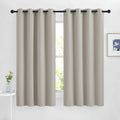 Nicetown Room Darkening Bedroom Curtains 63 Inches Long, Window Treatment Thermal Insulated Solid Grommet Voice Reducing Drapes