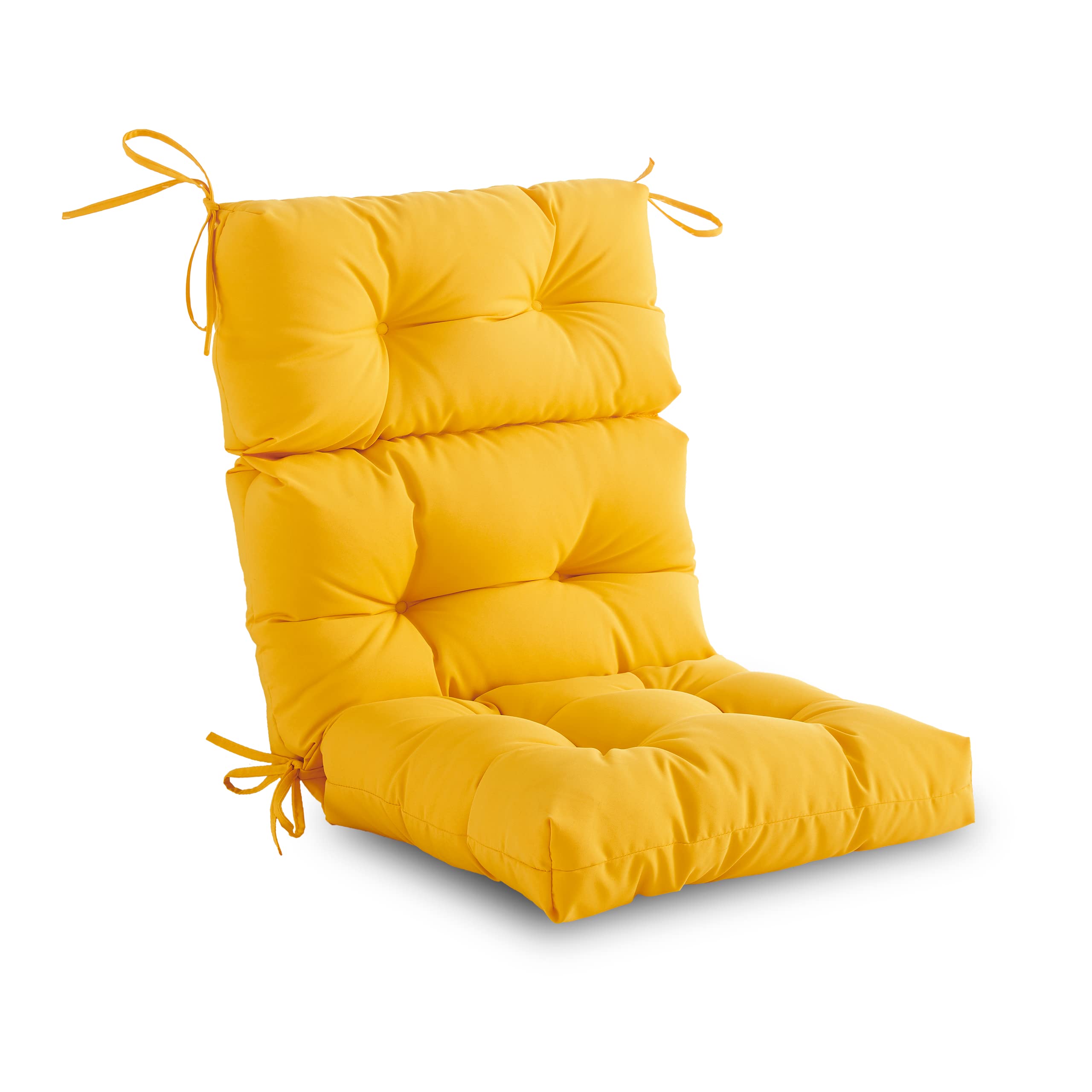 Yoozeku Outdoor/Indoor High Back Chair Cushion - Waterproof All-Weather Stuffed High Rebound Foam Adirondack Seat/Back Cushion F