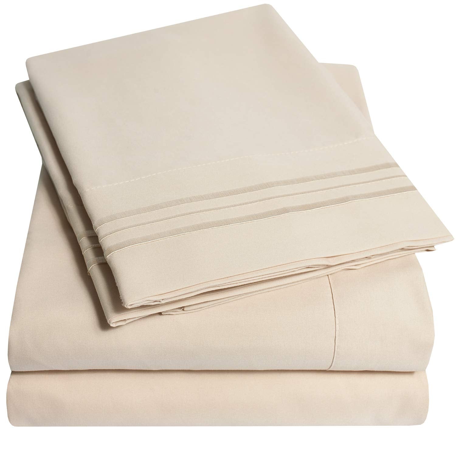 1500 Supreme Collection Extra Soft Rv Short Queen Sheets Set, Denim - Luxury Bed Sheets Set With Deep Pocket Wrinkle Free Hypoal