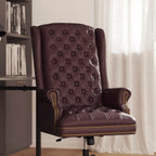 Flash Furniture High Back Traditional Fully Tufted Burgundy Leathersoft Executive Swivel Ergonomic Office Chair With Arms