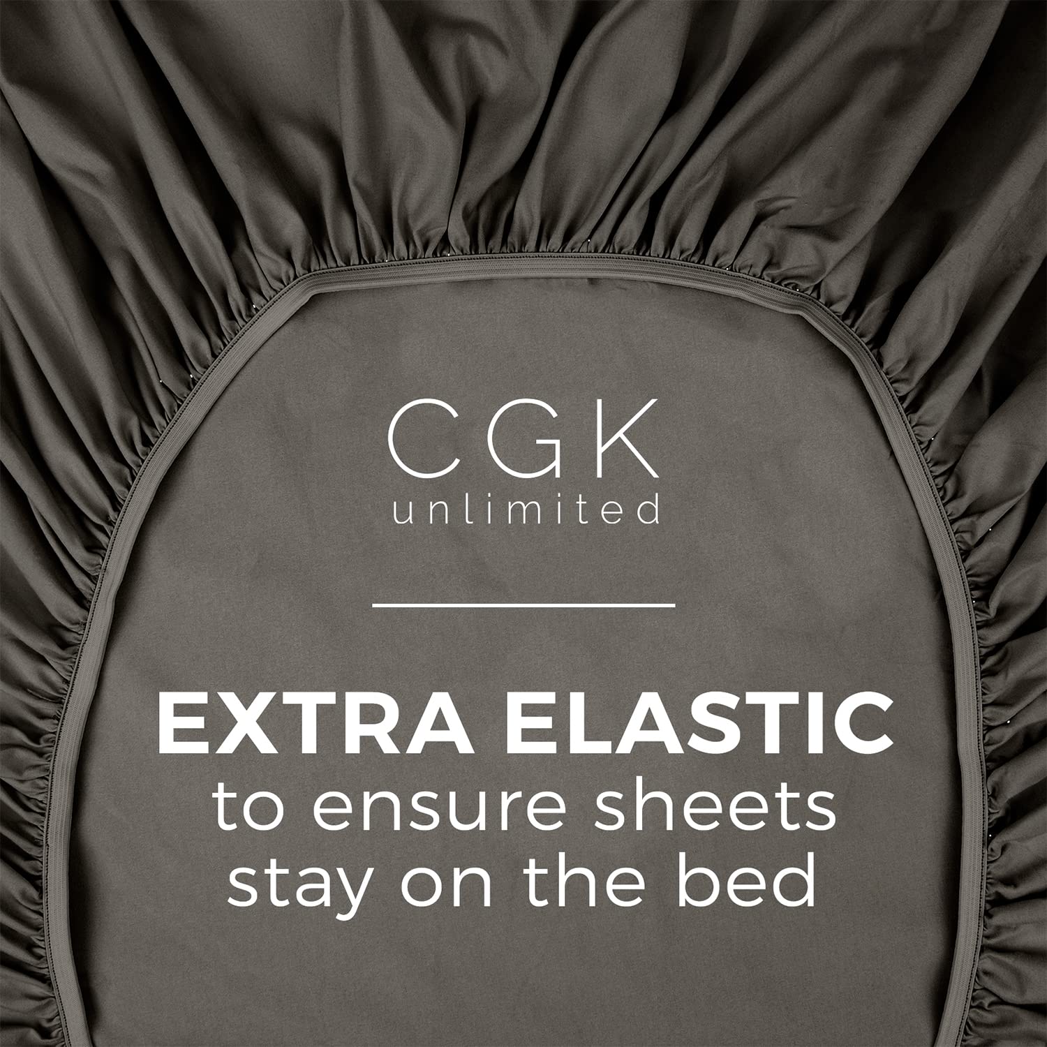 King Fitted Bed Sheet - Hotel Luxury & Cooling Single Fitted Sheet Only - Easily Fits Mattress Up To 16 Inches Perfectly - Soft, Wrinkle Free, Breathable & Comfy Dark Grey Single Fitted Bed Sheet
