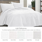 Exclusivo Mezcla Ultrasonic California King Size Quilt Bedding Set With Pillow Shams, Lightweight Quilts Cal King Size, Soft Bed