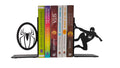 HeavenlyKraft Superhero Decorative Metal Bookends,Metal Bookends, Non Skid Book Ends, Book Stopper for Home/Office Decor/Shelves