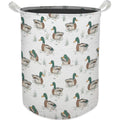 HKTZM Mallard Duck Nursery Laundry Basket, Toybox for Boys Girls, Rustic Mallard Duck Laundry Basket Hamper Waterproof Collapsib