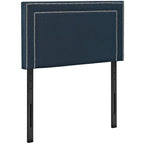 Modway Jessamine Upholstered Fabric Twin Headboard Size with Nailhead Trim in Azure,