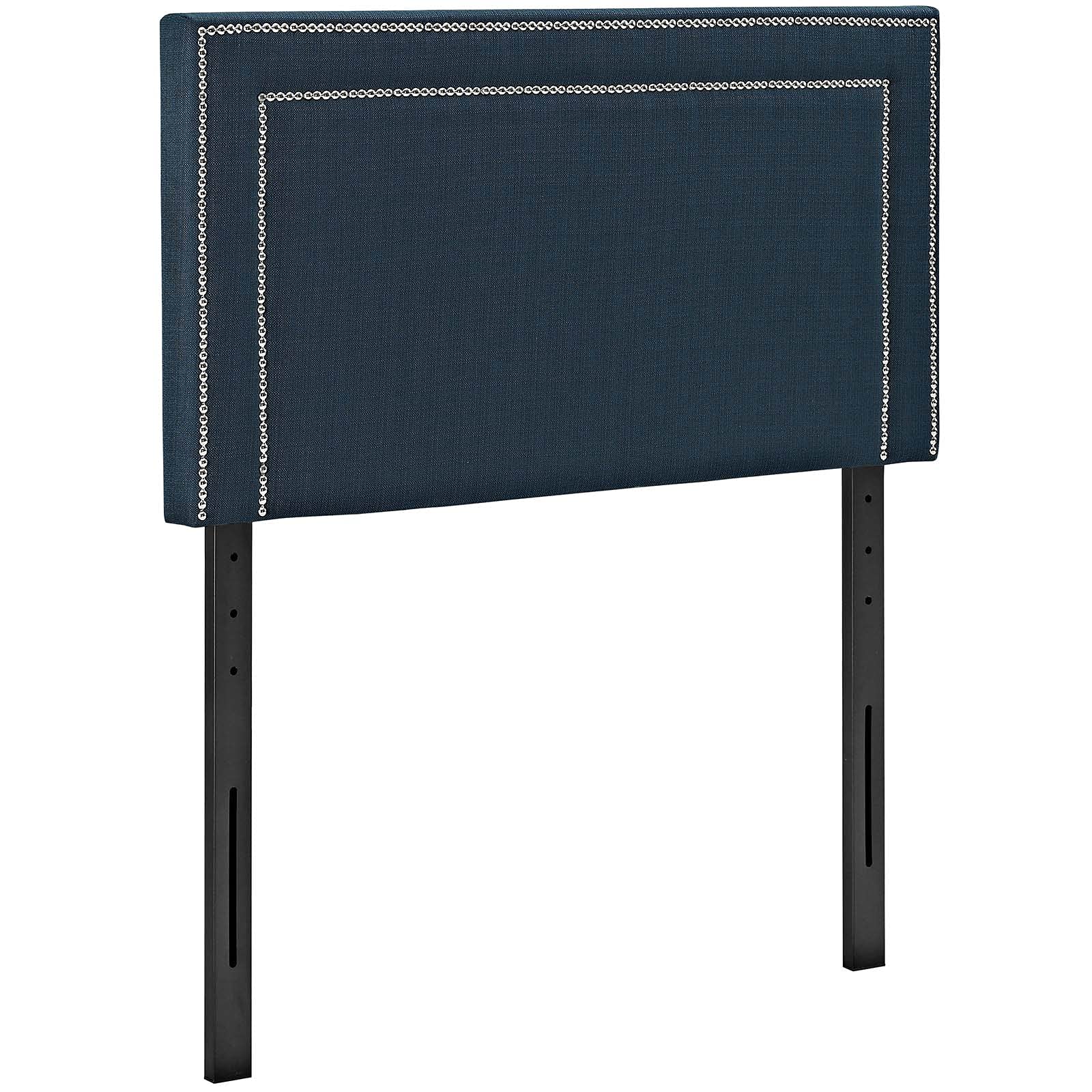 Modway Jessamine Upholstered Fabric Twin Headboard Size with Nailhead Trim in Azure,
