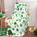 St Patrick'S Day Blanket Shamrock Flannel Throw Blanket 60'X50' Clover Lucky Gift For Adult And Kids Decorative Blankets Funny