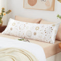 Exq Home Satin Body Pillow Pillowcase Super Soft Silk Pillowcase, Body Pillow Cover With Envelope Closure White Moon (20''X54'')