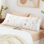 Exq Home Satin Body Pillow Pillowcase Super Soft Silk Pillowcase, Body Pillow Cover With Envelope Closure White Moon (20''X54'')
