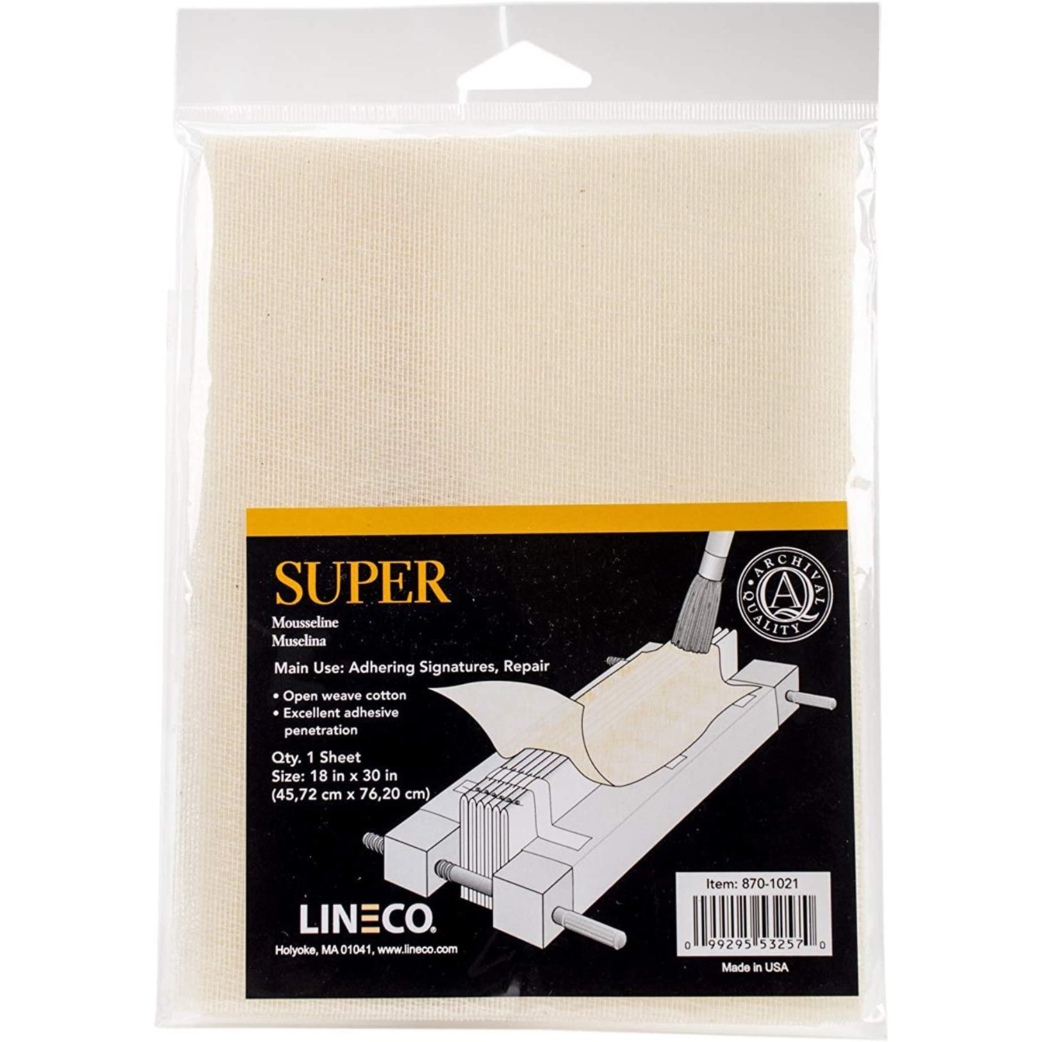 Book Binding Super Cloth 18X30 Sheet By Lineco-Book Making Supplies, Pack Of 2