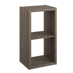 Closetmaid 4537 Decorative Open Back 2-Cube Storage Organizer, Graphite Gray