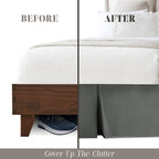 Elegant Comfort 1-Piece Solid Bed Skirt, 1500 Premium Hotel Quality Microfiber, Minimalist Design With A Modern Look- Easy Care,