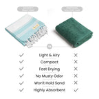 Salt Earth Cotton Turkish Beach Towel, Bath Towels Set Of 2 Large, Towels For Bathroom, Beach Essentials,Gym Towels, Quick Dry T