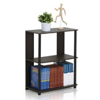 Furinno Jaya Simple Design 3-Tier Bookcase / Bookshelf / Display Rack, Plastic Tubes, Walnut