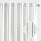 Jinchan Green And White Striped Curtains 90 Inches Long For Living Room Bedroom Green On White Curtains Pinstripe Curtains Privacy Light Filtering Rod Pocket Modern Window Curtains Set 2 Panels