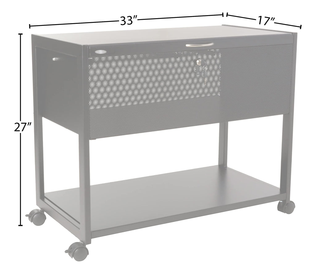 Safco Mobile File Cart, Fits Letter and Legal-Size Hanging Folders, Includes a Locking Lid & 2 Keys
