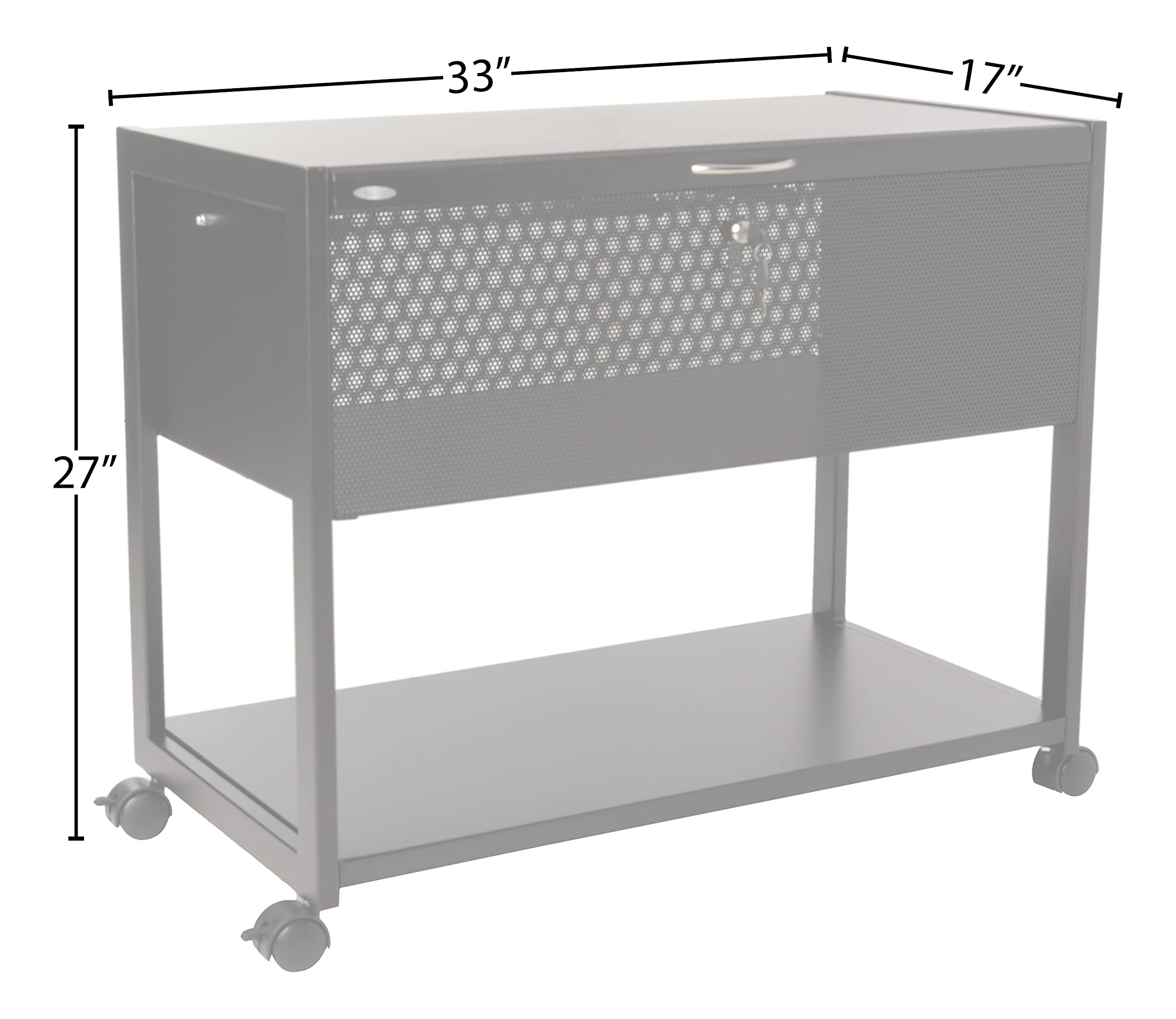 Safco Mobile File Cart, Fits Letter and Legal-Size Hanging Folders, Includes a Locking Lid & 2 Keys